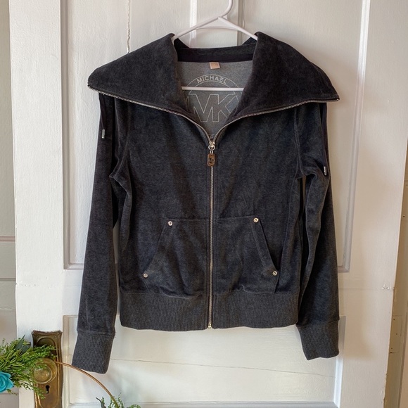 Michael Kors Velour Sport Sweatshirt - Picture 2 of 7